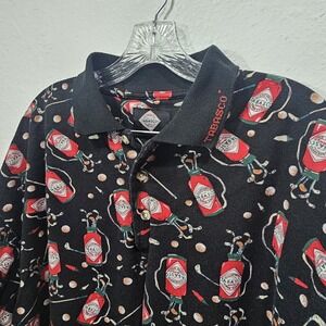 Vintage Tabasco Shirt Mens 2XL Polo Hot Sauce Golf Club Print Logo All Over